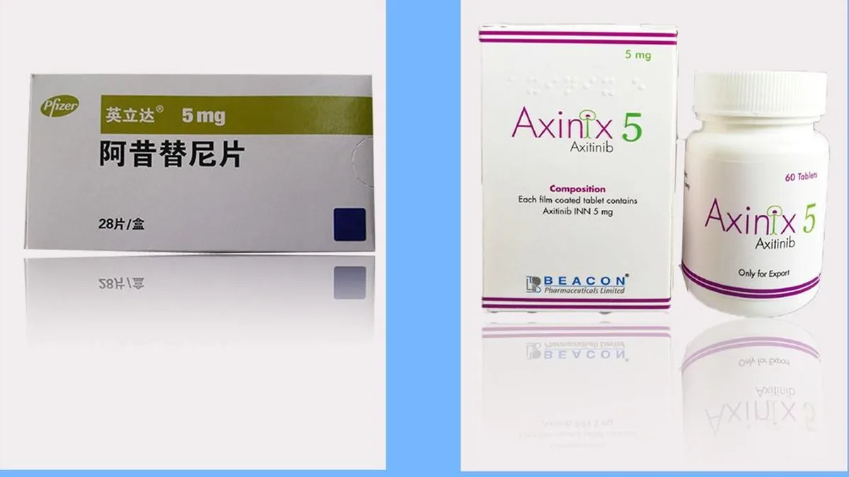 医生与患者讨论阿西替尼仿制药与原研药替换方案